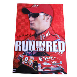 New Vintage Nascar Dale Earnhardt Jr. Run In The Red Budweiser Beer Poster